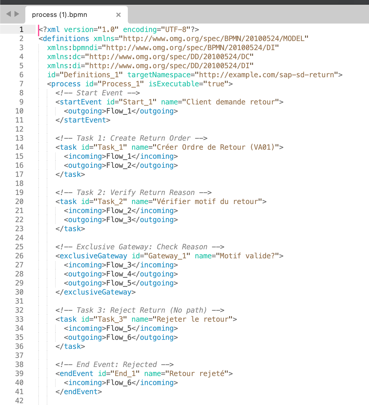 AI@BPMN — BPMN XML Export